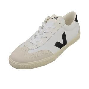 Veja White & Black Low-Top V-10 Leather Sneaker for Men